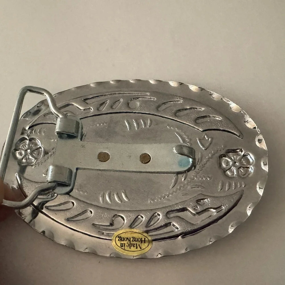 Cowboy Hat‎ Revolver Gun Western Style Belt Buckle